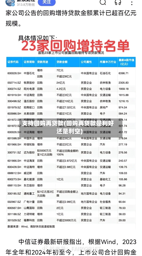 支持回购再贷款(回购再贷款是利好还是利空)